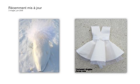 contenant dragées robe